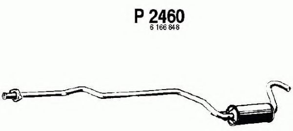 Средний глушитель выхлопных газов fenno P2460