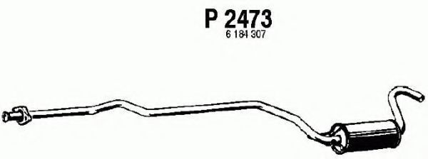Средний глушитель выхлопных газов fenno P2473
