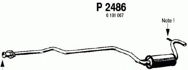Средний глушитель выхлопных газов fenno P2486