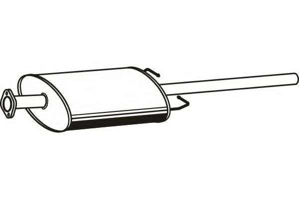 Средний глушитель выхлопных газов fenno P2489