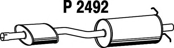 Средний глушитель выхлопных газов fenno P2492