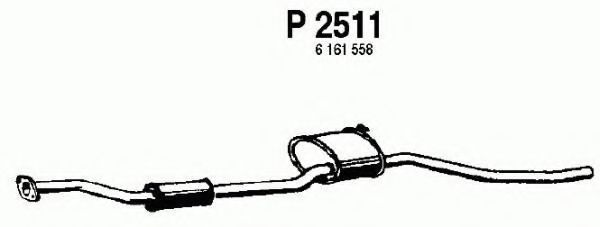 Средний глушитель выхлопных газов fenno P2511