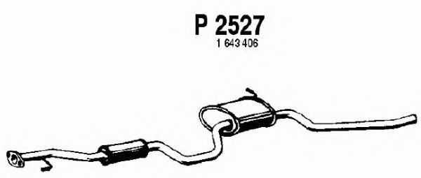 Средний глушитель выхлопных газов fenno P2527