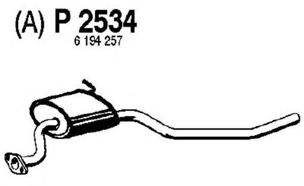 Средний глушитель выхлопных газов fenno P2534