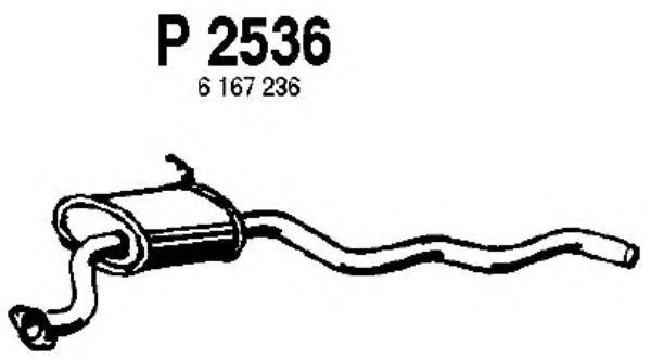 Средний глушитель выхлопных газов fenno P2536