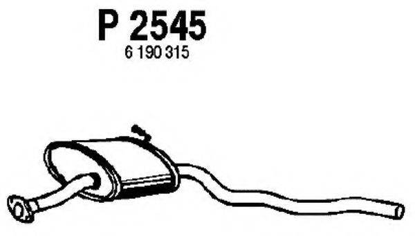 Средний глушитель выхлопных газов fenno P2545