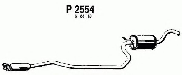 Средний глушитель выхлопных газов fenno P2554
