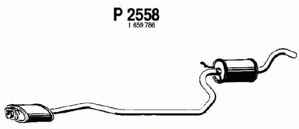 Средний глушитель выхлопных газов fenno P2558