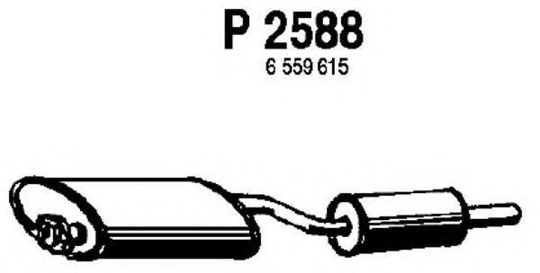 Средний глушитель выхлопных газов fenno P2588