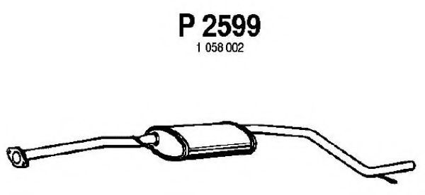Средний глушитель выхлопных газов fenno P2599