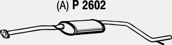 Средний глушитель выхлопных газов fenno P2602