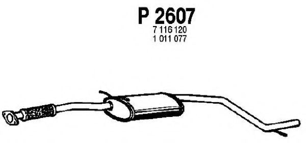 Средний глушитель выхлопных газов fenno P2607