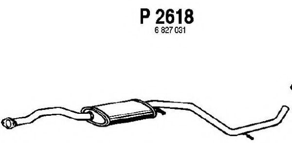 Средний глушитель выхлопных газов fenno P2618