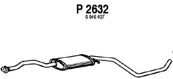 Средний глушитель выхлопных газов fenno P2632