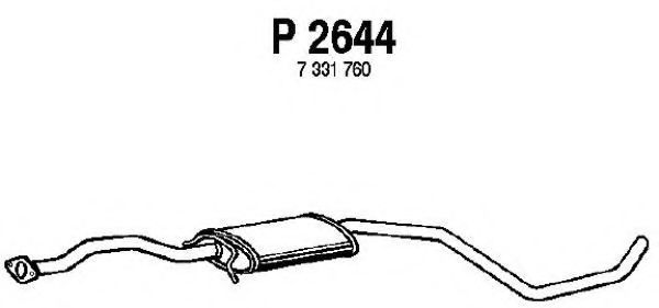 Средний глушитель выхлопных газов fenno P2644