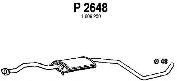 Средний глушитель выхлопных газов fenno P2648
