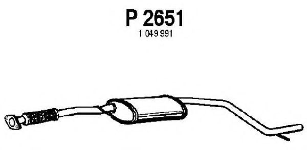 Средний глушитель выхлопных газов fenno P2651