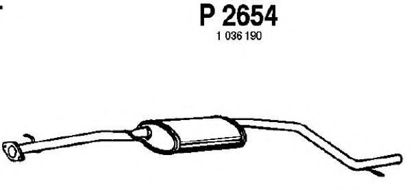 Средний глушитель выхлопных газов fenno P2654