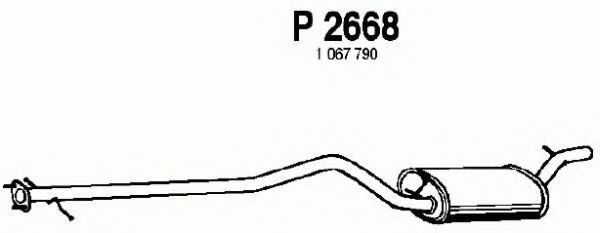 Средний глушитель выхлопных газов fenno P2668