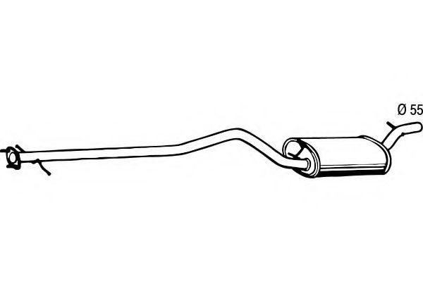 Средний глушитель выхлопных газов fenno P2677