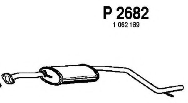 Средний глушитель выхлопных газов fenno P2682