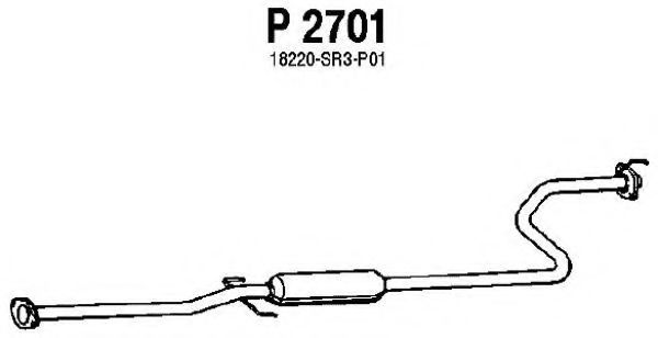 Средний глушитель выхлопных газов fenno P2701