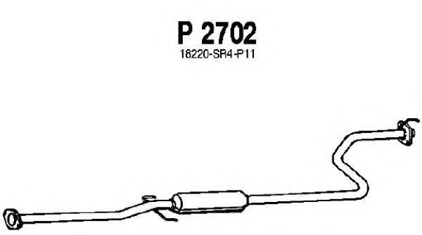 Средний глушитель выхлопных газов fenno P2702