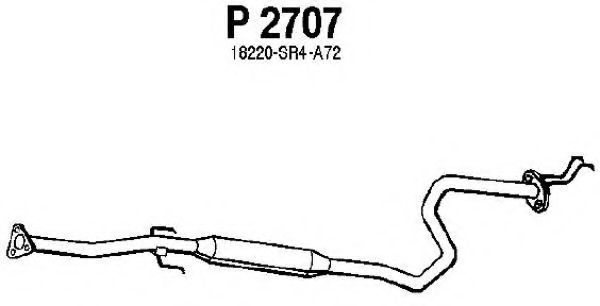 Средний глушитель выхлопных газов fenno P2707