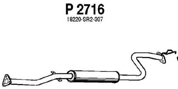 Средний глушитель выхлопных газов fenno P2716