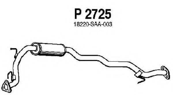Средний глушитель выхлопных газов fenno P2725