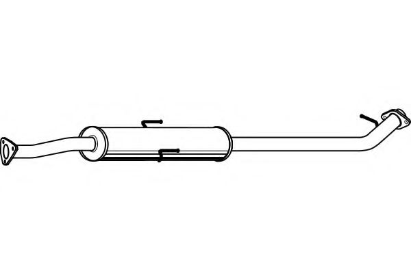 Средний глушитель выхлопных газов fenno P2748