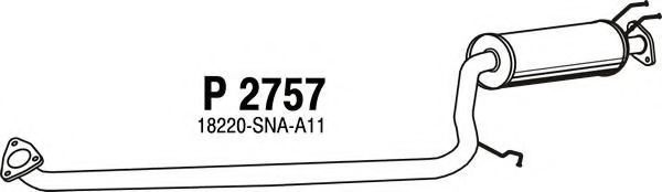 Средний глушитель выхлопных газов fenno P2757