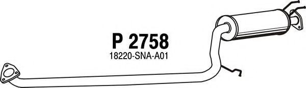Средний глушитель выхлопных газов fenno P2758