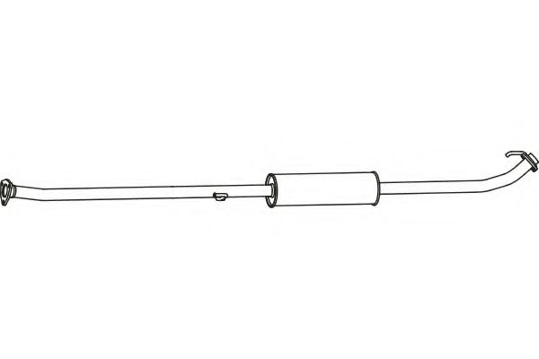 Средний глушитель выхлопных газов fenno P2761