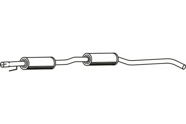 Средний глушитель выхлопных газов fenno P2772