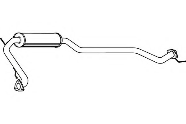 Средний глушитель выхлопных газов fenno P2775