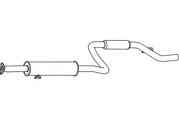 Средний глушитель выхлопных газов fenno P2777