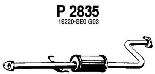 Средний глушитель выхлопных газов fenno P2835