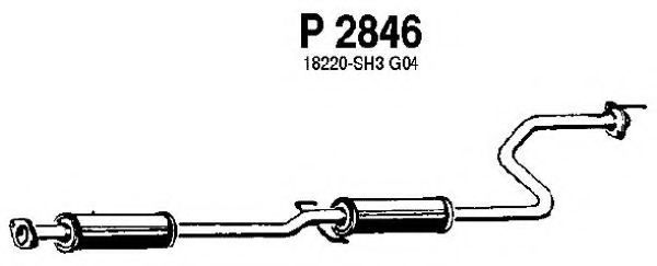 Средний глушитель выхлопных газов fenno P2846