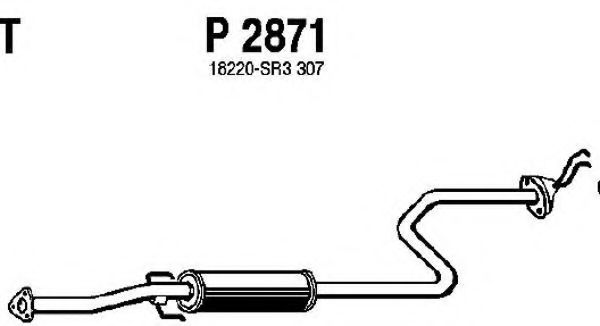 Средний глушитель выхлопных газов fenno P2871