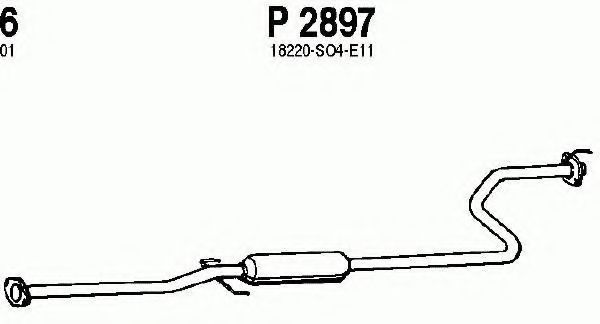 Средний глушитель выхлопных газов fenno P2897