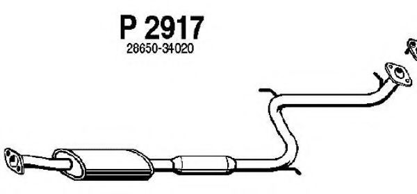 Средний глушитель выхлопных газов fenno P2917