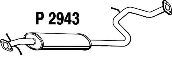Средний глушитель выхлопных газов fenno P2943