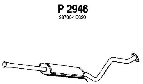 Средний глушитель выхлопных газов fenno P2946