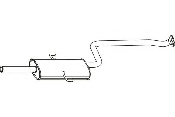Средний глушитель выхлопных газов fenno P2955