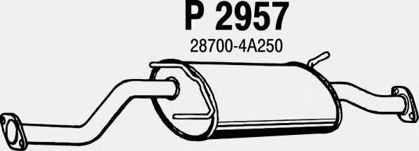 Средний глушитель выхлопных газов fenno P2957
