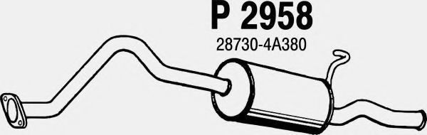 Глушитель выхлопных газов конечный fenno P2958