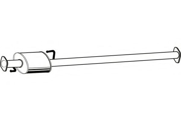 Средний глушитель выхлопных газов fenno P2966