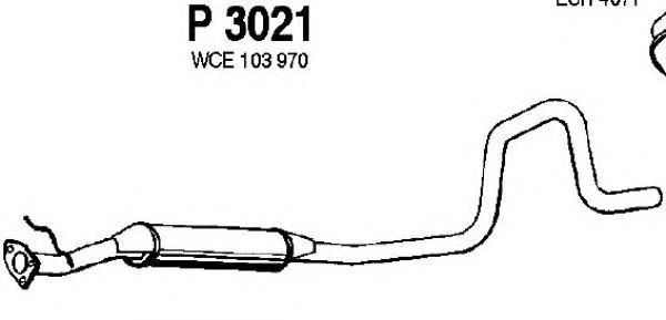 Средний глушитель выхлопных газов fenno P3021