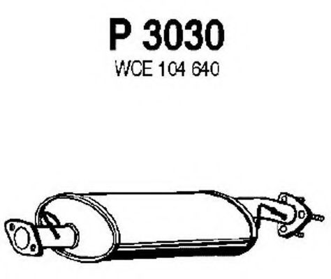 Средний глушитель выхлопных газов fenno P3030